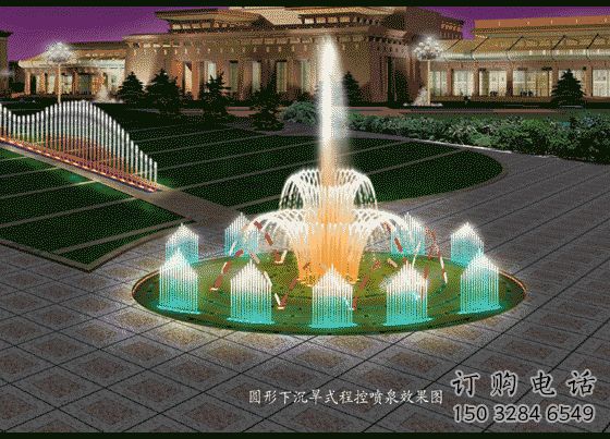 電影漂浮噴泉雕塑，水景藝術(shù)噴泉雕塑提供