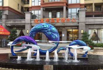地產(chǎn)噴泉雕塑，程控設計，程控旱地噴泉雕塑