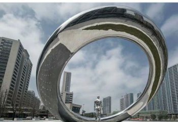 鏤空圓環(huán)雕塑，噴水景觀雕塑，噴泉結(jié)構(gòu)形式