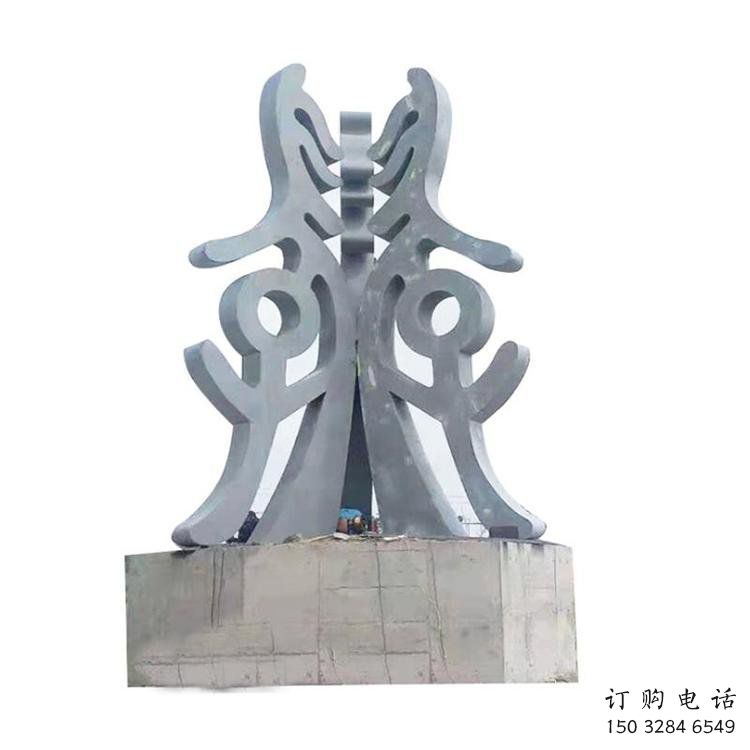 古文字雕塑通用，街景小品，不銹鋼古文字雕塑制造廠家
