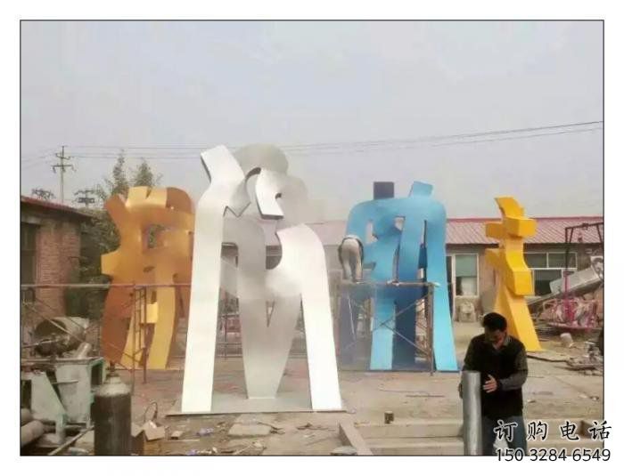 大型甲骨文雕塑常用，戶(hù)外擺放，不銹鋼甲骨文雕塑廠(chǎng)家