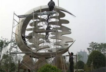 喜字雕塑景觀精選，中式工藝，藝術(shù)不銹鋼喜字雕塑供給