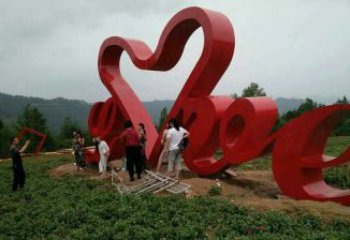 景區(qū)Love雕塑觀賞型，公園小品，不銹鋼Love雕塑生產(chǎn)商