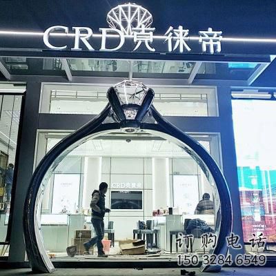 戒指拱門雕塑，形象美陳擺件，不銹鋼景觀拱門雕塑