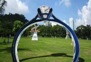 戒指大門(mén)雕塑，現(xiàn)代景觀小品，不銹鋼戒指拱門(mén)雕塑