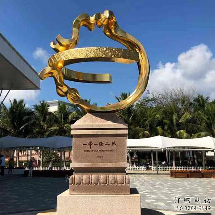 宣傳主題雕塑加工廠家，藝術形象標識，地標美陳雕塑