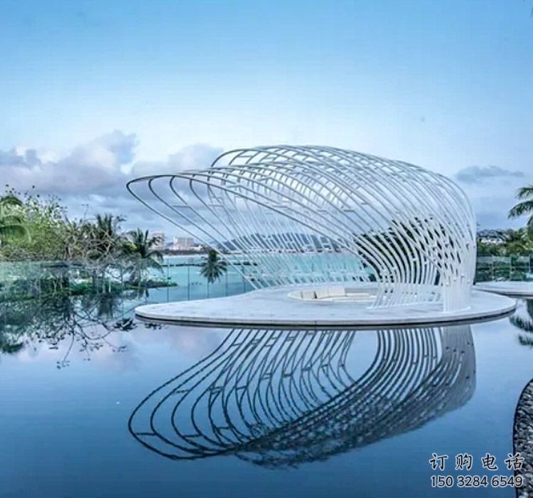 不銹鋼隧道藝術(shù)構(gòu)件廊架雕塑