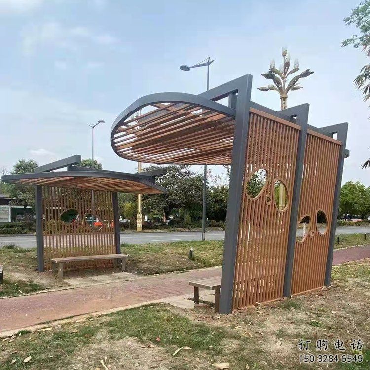 鏤空設(shè)計廊架，不銹鋼管結(jié)構(gòu)組合雕塑