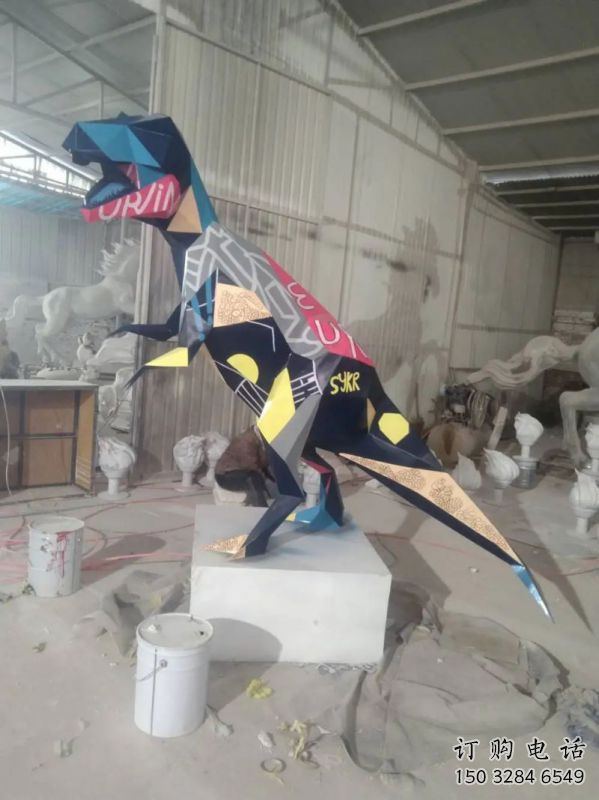 社區(qū)恐龍雕塑常用，景觀概念，烤漆恐龍雕塑展品