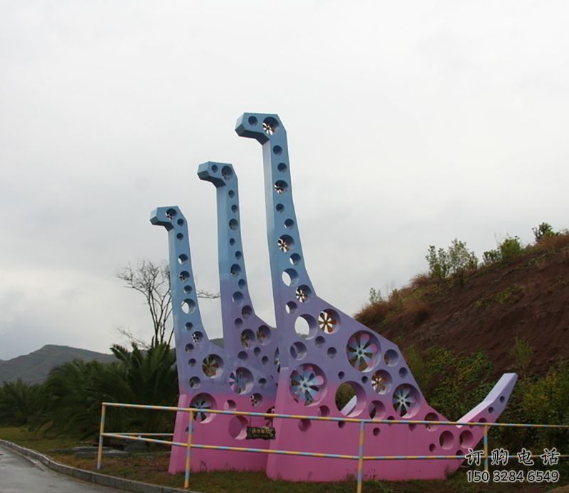 恐龍雕塑展品，景觀概念，鏤空恐龍骨架雕塑優(yōu)選