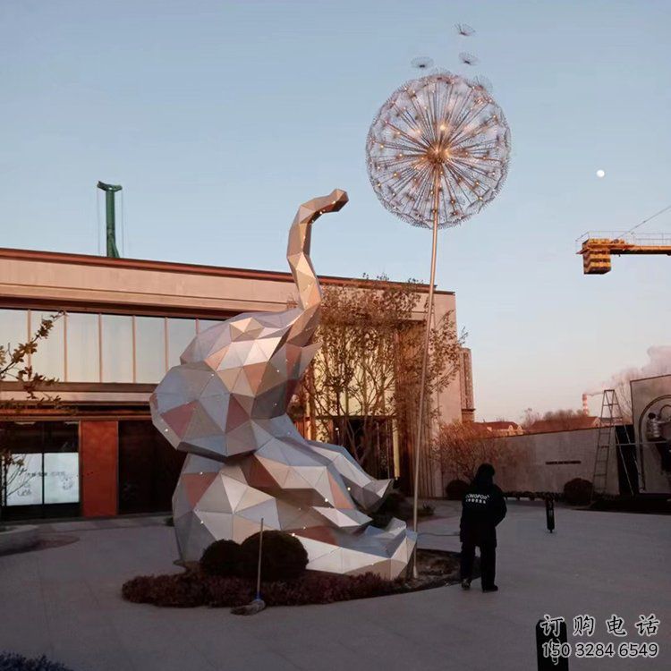 大象雕塑制造商，城市雕塑，公園烤漆大象雕塑觀賞型