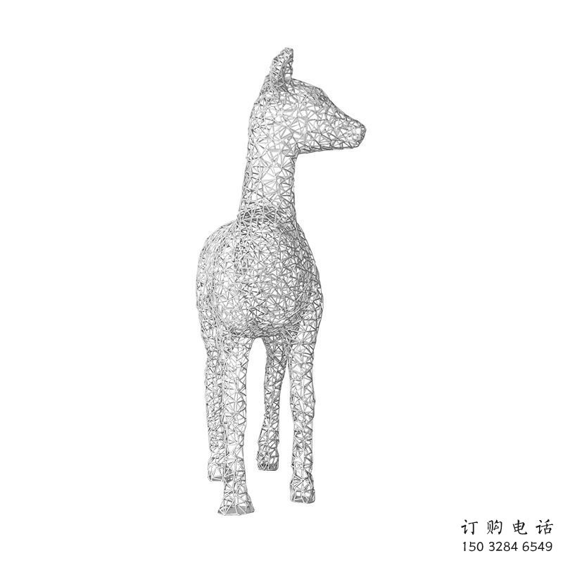 網(wǎng)格小鹿雕塑提供，露天雕塑，鏤空小鹿雕塑生產(chǎn)