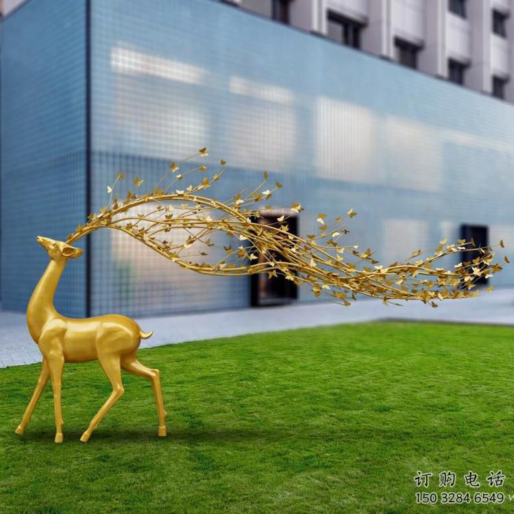 景觀梅花鹿雕塑供求，金屬構(gòu)件，仿真梅花鹿雕塑觀賞型