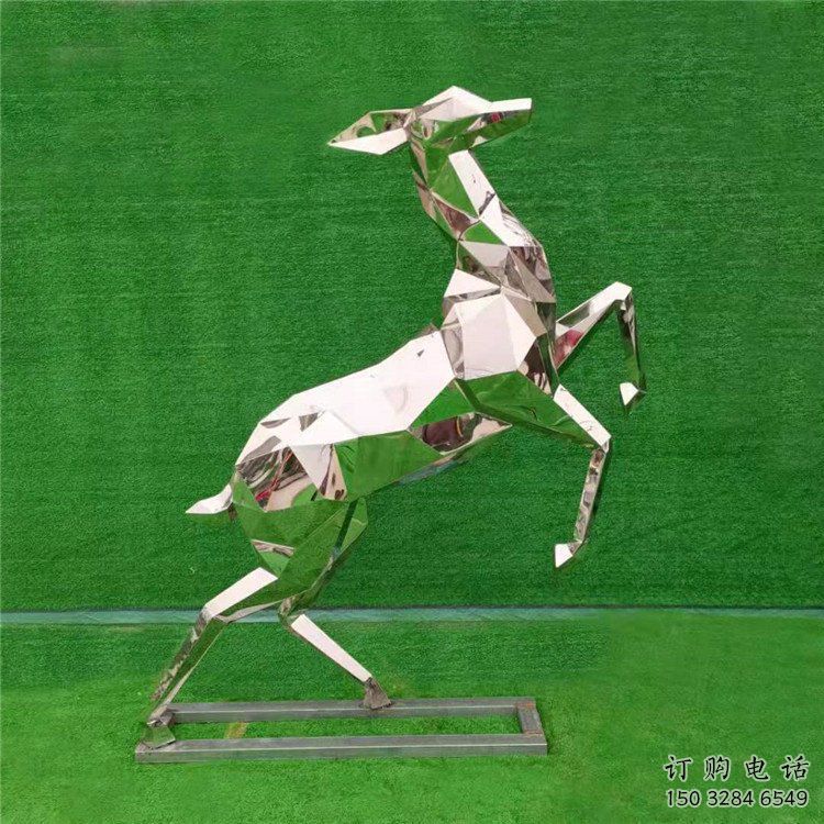 雕塑小鹿景觀精選，中式工藝，切面藝術(shù)小鹿雕塑供給