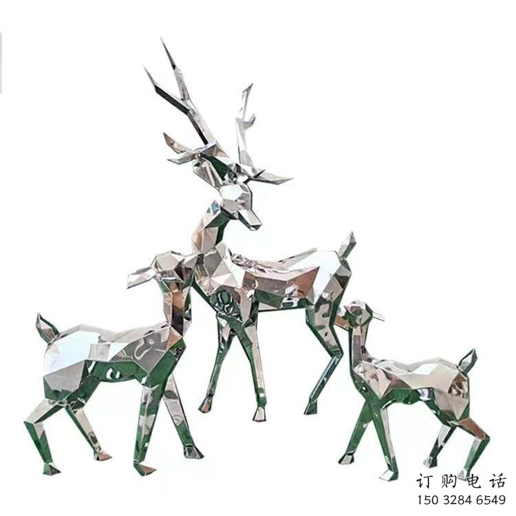 幾何小鹿雕塑制造商，動物擺件，切面小鹿雕塑定制