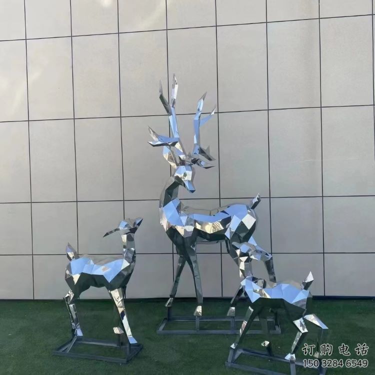 景觀小鹿雕塑服務(wù)商，美陳雕塑，切面小鹿雕塑精選