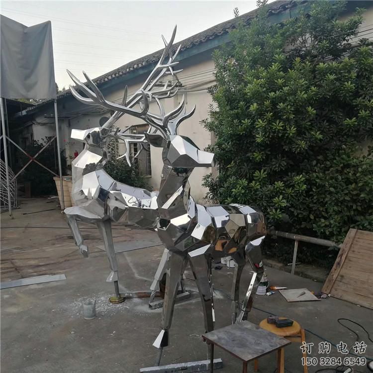 室外小鹿雕塑展品，公園小品，切面小鹿雕塑供需