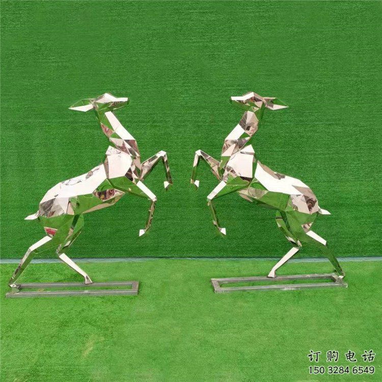 園林小鹿雕塑觀賞型，標識雕塑，切面小鹿雕塑展品