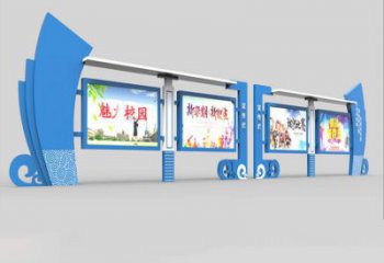 櫥窗宣傳欄雕塑，學(xué)校文化體系展示
