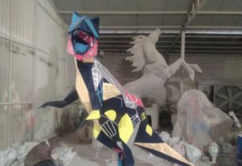 不銹鋼恐龍雕塑定價，街頭雕塑，烤漆恐龍雕塑廠家
