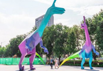現(xiàn)代恐龍雕塑定制，中式工藝，景觀烤漆恐龍雕塑造型
