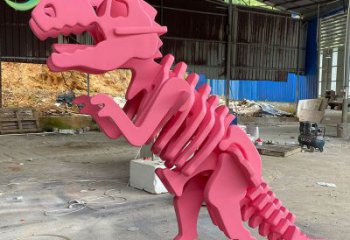 抽象恐龍雕塑提供，多彩藝術，中式恐龍骨架雕塑通用