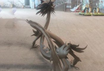 幾何恐龍雕塑供應(yīng)，城區(qū)小品，鐵藝恐龍雕塑制造商