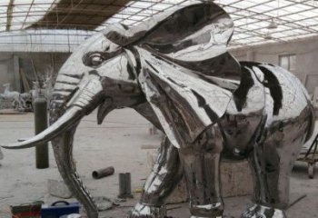 大象雕塑優(yōu)價，金屬組合，鏡面大象雕塑廠家