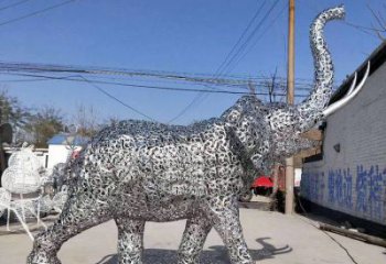 園林大象雕塑供求，鏤空動物雕塑，鏤空動物雕塑制造商