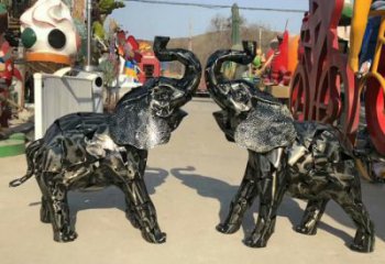 景區(qū)大象雕塑觀賞型，公園小品，鐵藝大象雕塑生產(chǎn)商