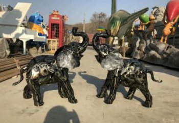 房地產(chǎn)大象雕塑精品，標識雕塑，鐵藝大象雕塑供給