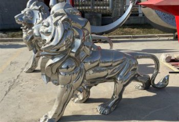 獅子雕塑工廠，鏡面拋光藝術(shù)，不銹鋼獅子雕塑供應(yīng)