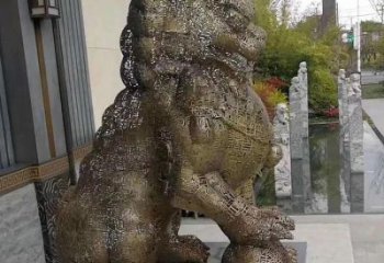 獅子鏤空雕塑優(yōu)選，城市裝飾，景觀不銹鋼獅子雕塑供給