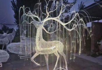 景觀梅花鹿雕塑工程，公園雕塑，燈光梅花鹿雕塑供求