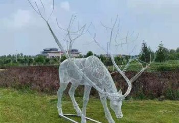 梅花鹿雕塑指用，景觀雕塑，園林燈光梅花鹿雕塑點擊