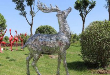 景區(qū)梅花鹿雕塑供給，景觀雕塑，鏤空梅花鹿雕塑供求