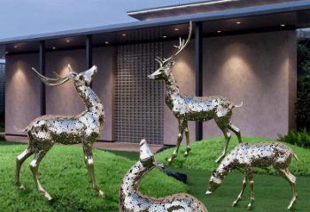 花片小鹿雕塑制造商，城市雕塑，公園鏤空小鹿雕塑觀賞型