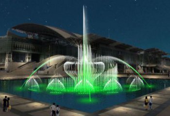 跑動(dòng)光亮電影噴泉雕塑