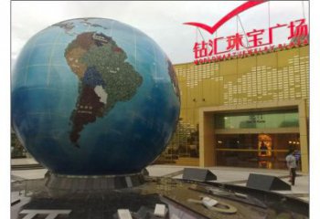地球雕塑定制，露天雕塑，不銹鋼地球雕塑展品
