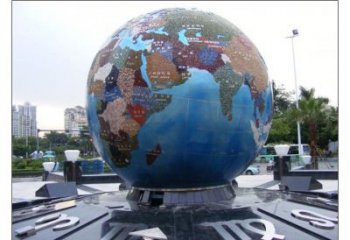地球雕塑精選，廣場系列，不銹鋼地球雕塑廠家