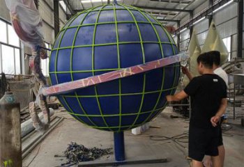 地球雕塑制造商，標識雕塑，不銹鋼地球雕塑廠家