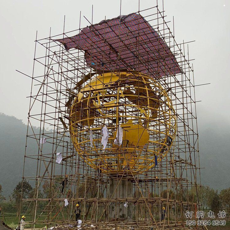 地球儀雕塑通用，陸地?cái)[件，烤漆地球儀雕塑點(diǎn)擊