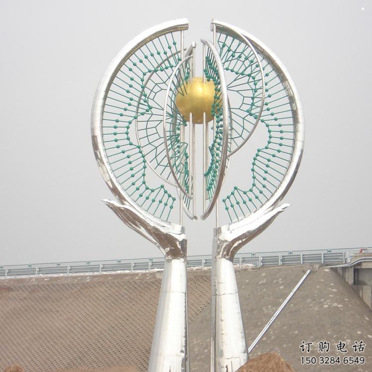 地球儀雕塑優(yōu)價，村標概念，手托地球儀雕塑廠家精品