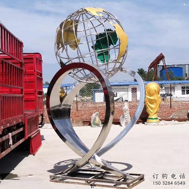地球儀雕塑供給，戶外雕塑，景觀現(xiàn)代地球儀雕塑選用