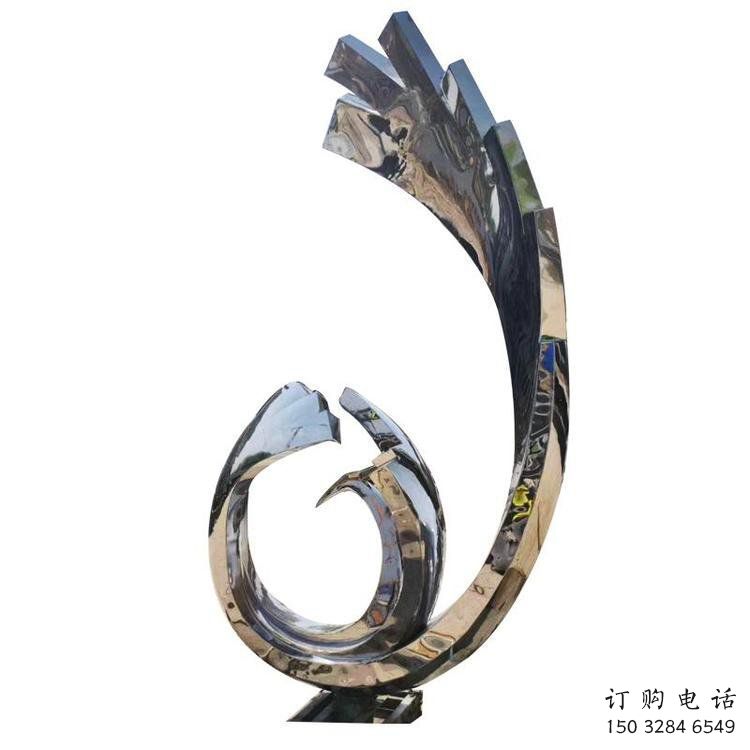 鳳凰雕塑制作，鏡面概念，亮面不銹鋼鳳凰雕塑專供