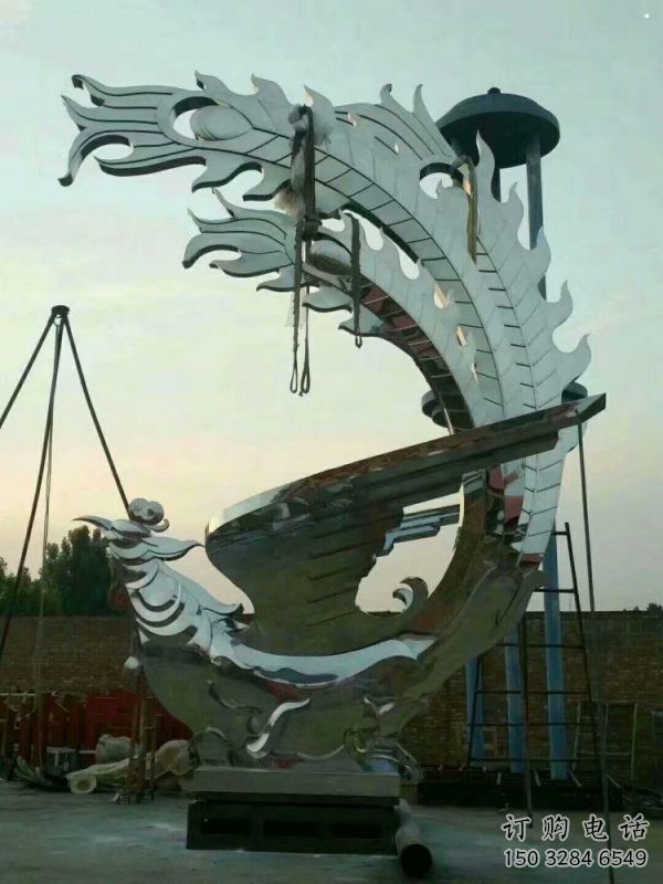 景觀鳳凰雕塑供求，美陳雕塑，藝術(shù)不銹鋼鳳凰雕塑優(yōu)選