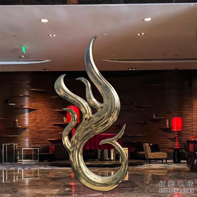 鳳凰雕塑觀賞型，標識雕塑，電鍍不銹鋼鳳凰雕塑廠家