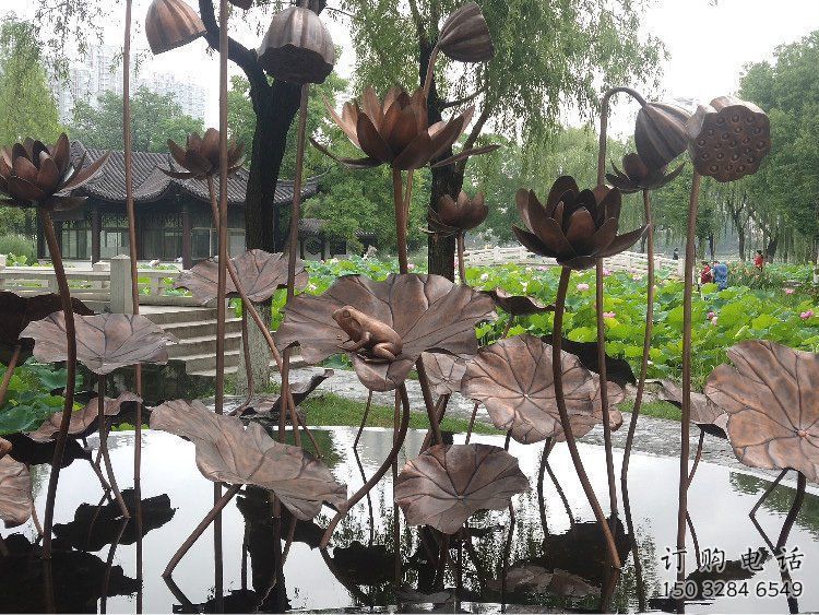 荷花雕塑供需，標識雕塑，景觀銅荷花雕塑制造商