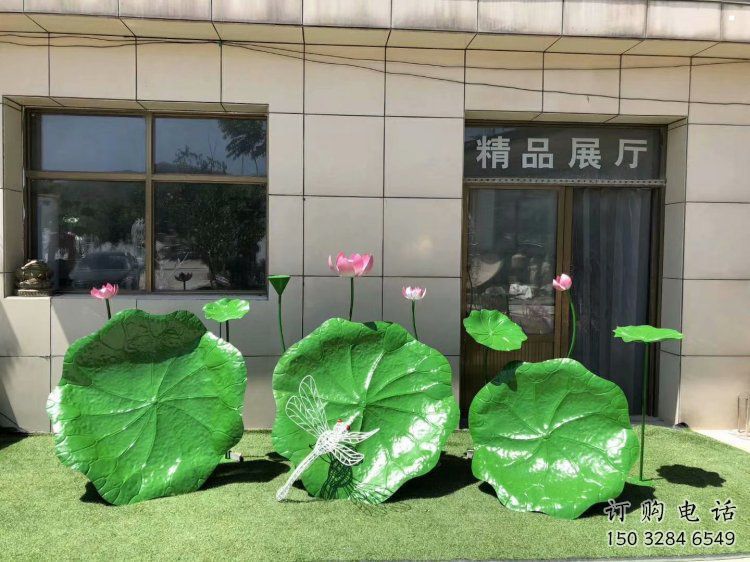 荷葉雕塑通用，陸地?cái)[件，各類仿真荷葉雕塑點(diǎn)擊