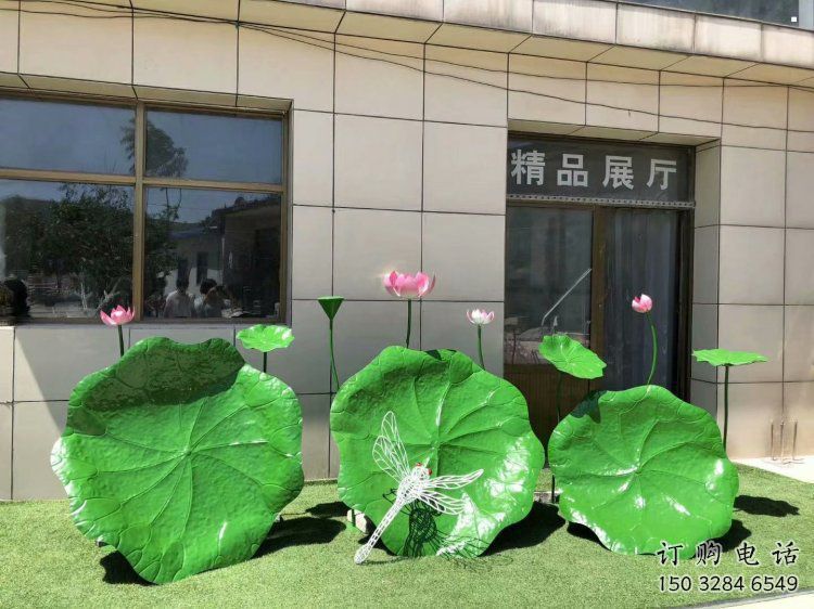 荷葉雕塑優(yōu)選，城市裝飾，仿真荷葉雕塑定做廠家